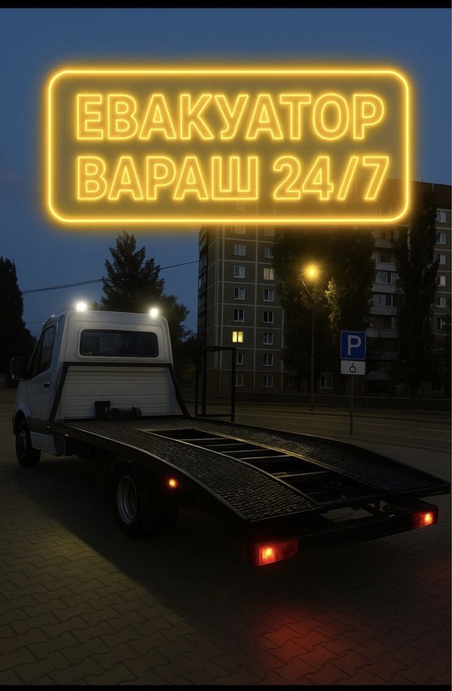 Евакуатор 24/7 у Вараші – швидко та надійно