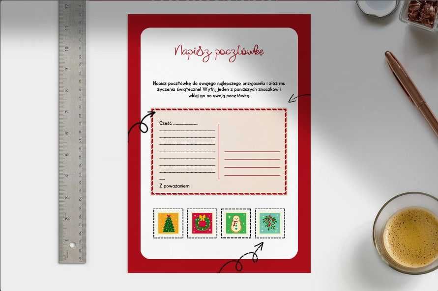 Świąteczne karty pracy A4 PDF do druku