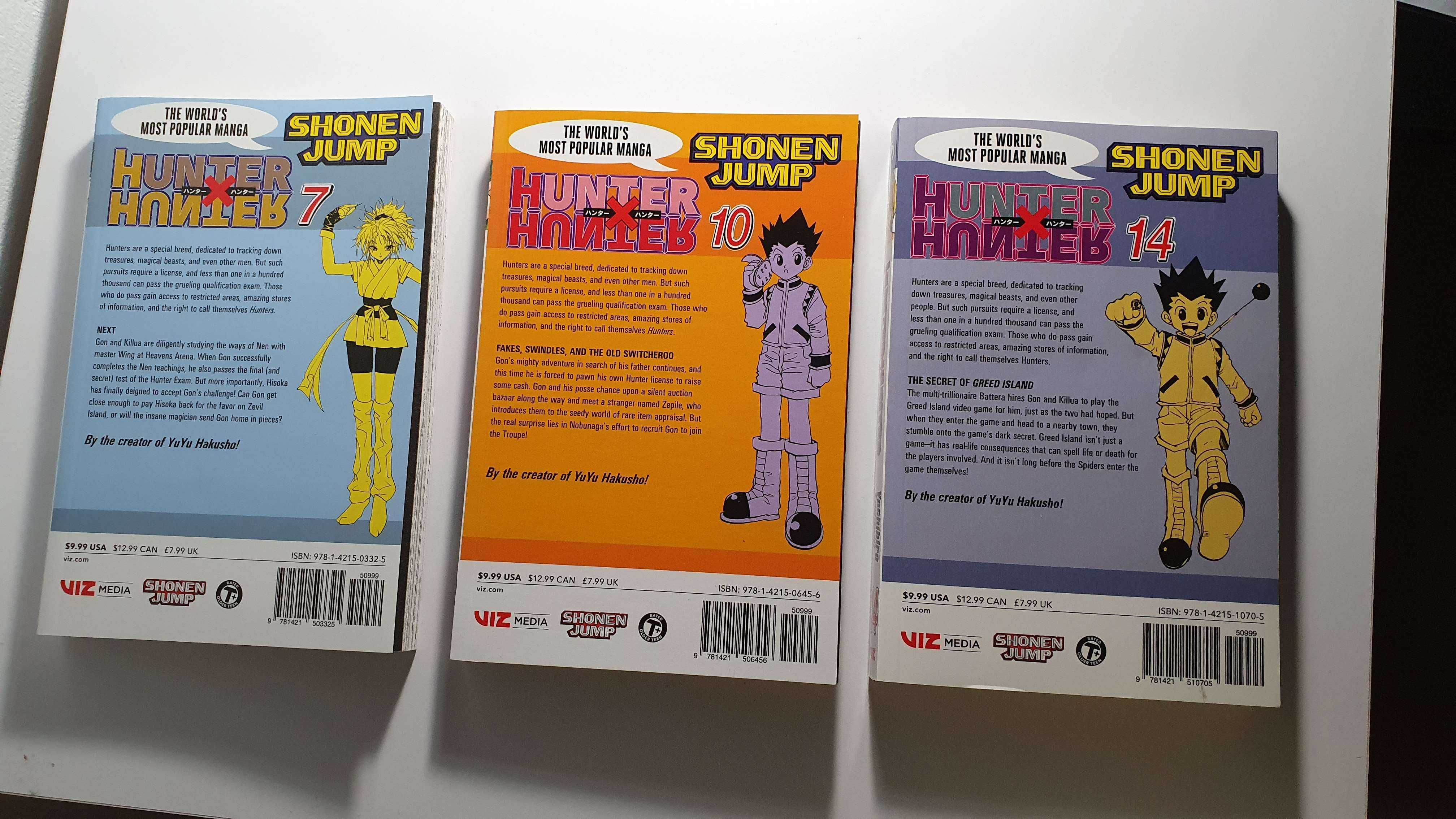 Manga Hunter x Hunter (ANG/ENG) tomy/vol 1, 3, 7, 10, 14, 26, 27, 33