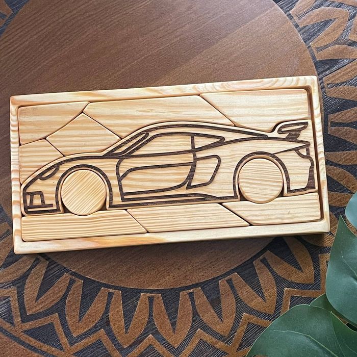 Конструктор -пазл деревянный.