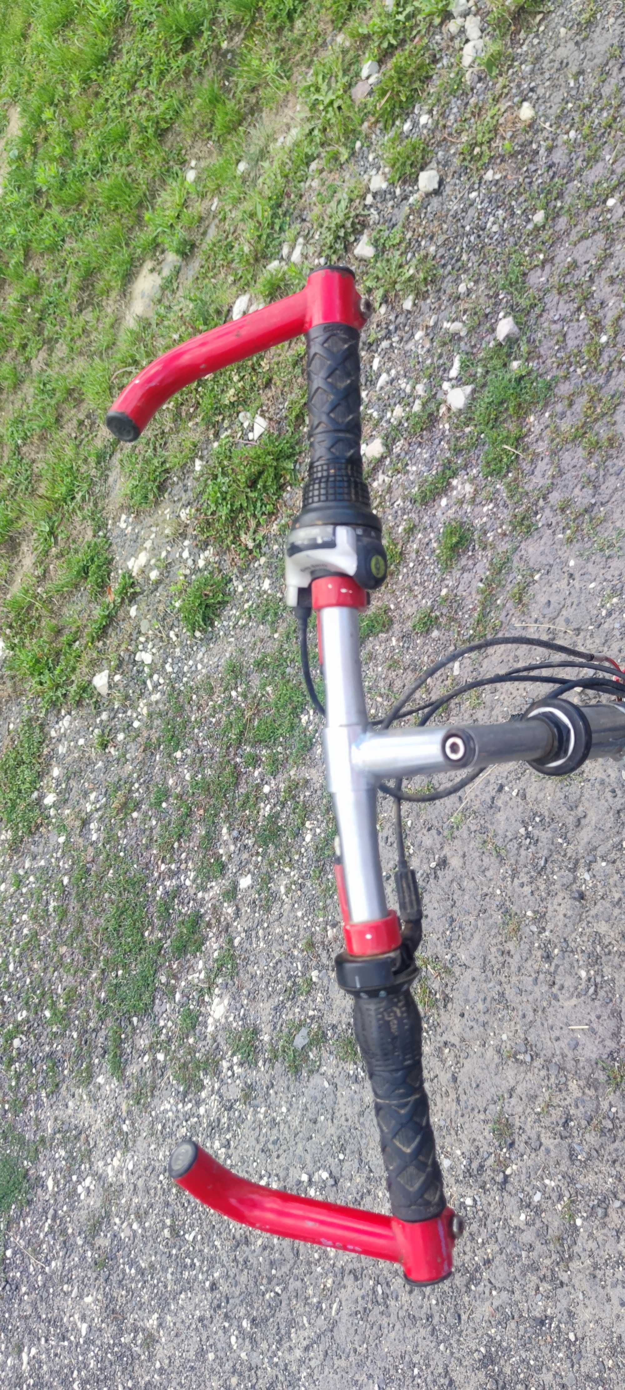 Rower Ragazzi srebrno czerwony 26 "