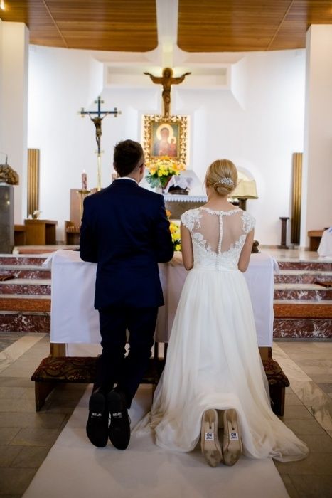 Suknia ślubna ivory XS/S 34/36 koronka tiul