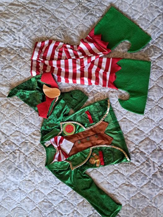 Карнавальний костюм Гном , Ельф чи  Помічник Санти  р.98