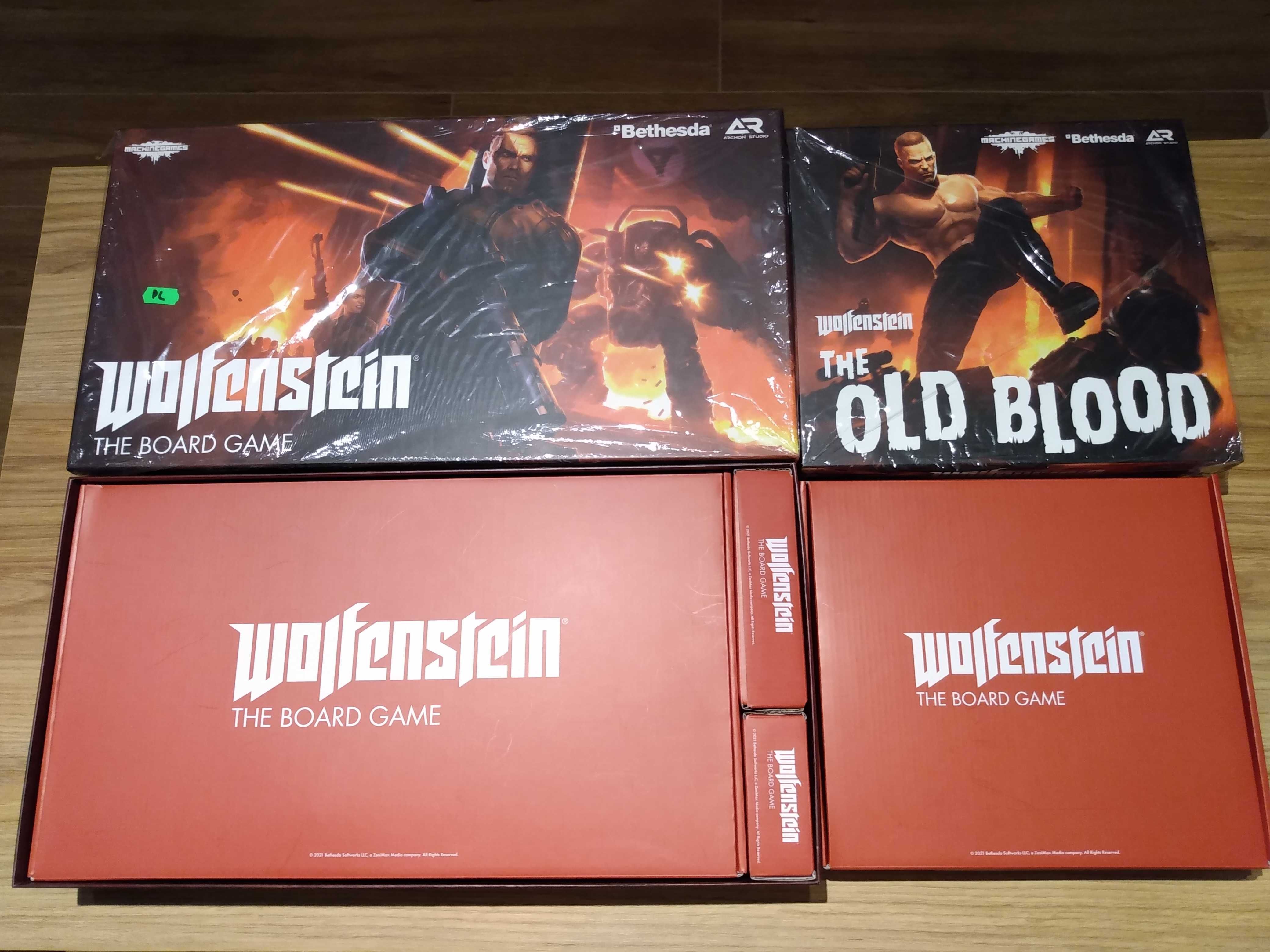 Wolfenstein + Old Blood wersja PL + sklejone figurki + koszulki