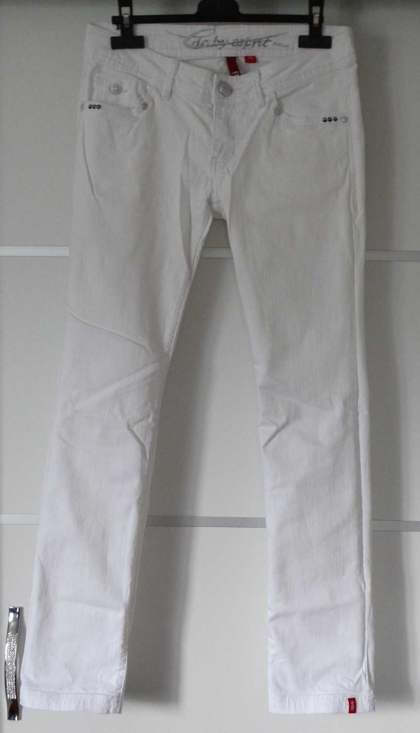 Białe jeansy spodnie Edc by Esprit rozm. 36 niski stan biodrówki