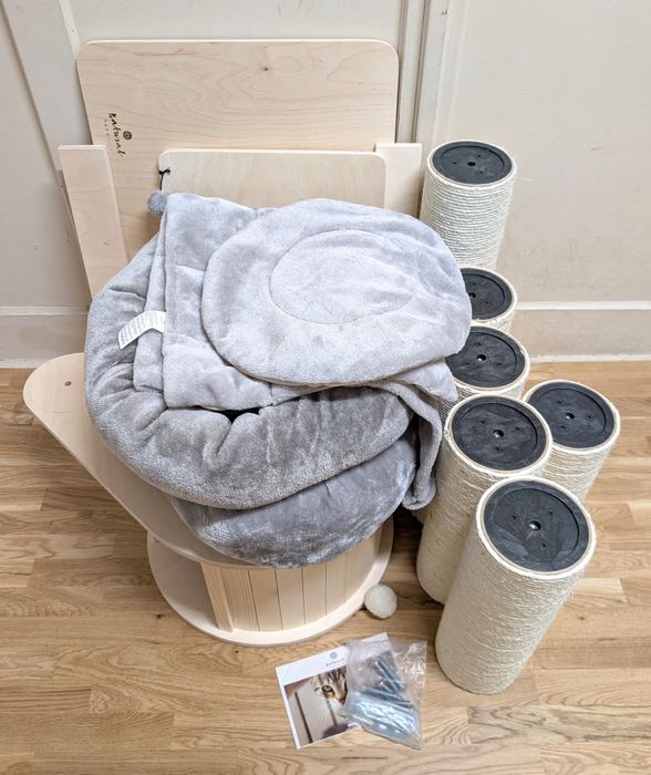 Natural Paradise Drapak dla Kota Magnolia XL Jasnoszary 175 DOMEK PLUS