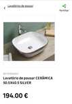 Lavatório NOVO de pousar em cerâmica