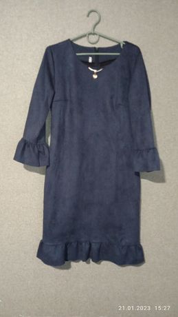 Плаття синього кольору. 46 розмір