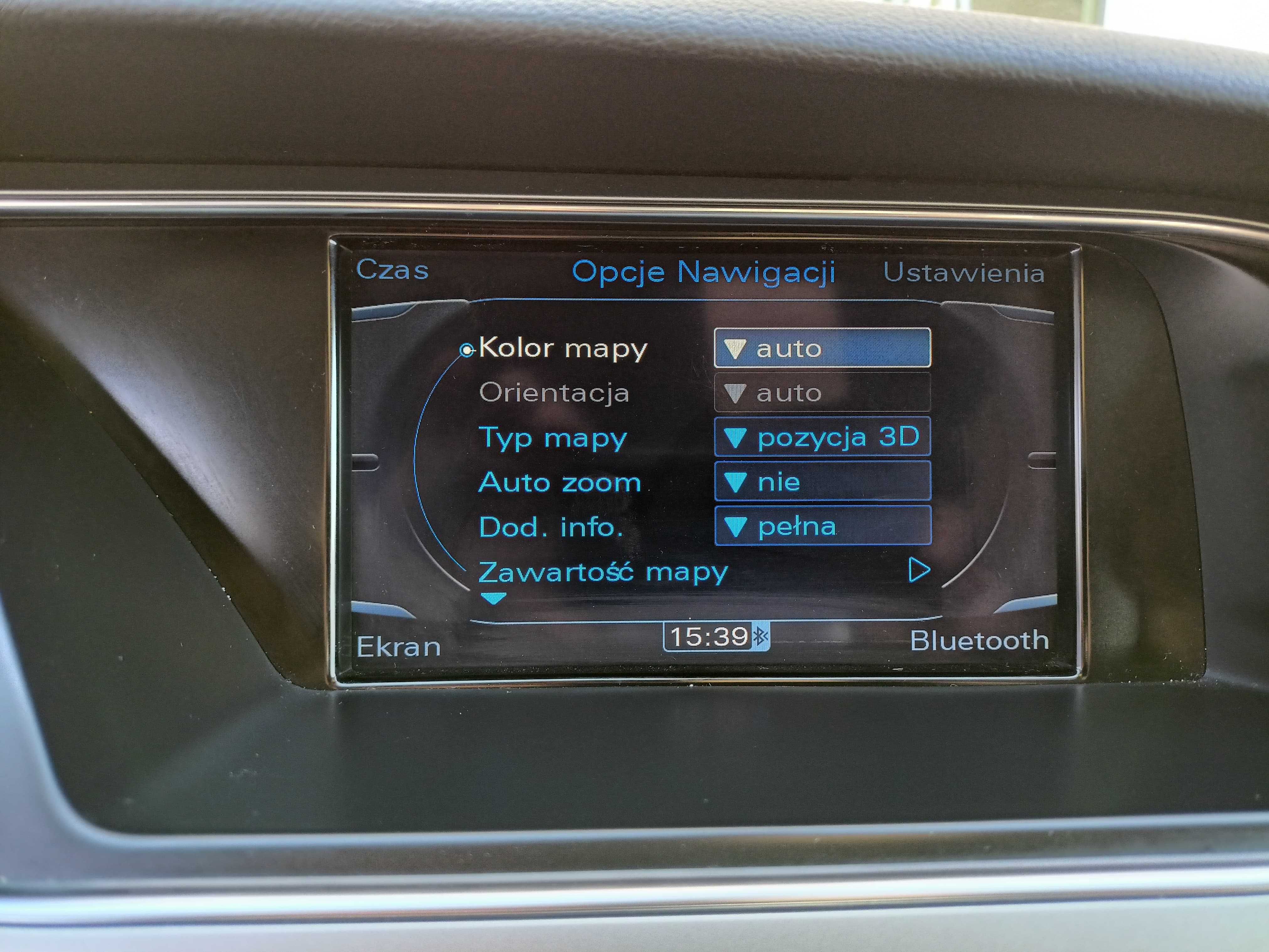 Audi polskie menu lektor syst. nawigacji MMI 3G High A4 A5 A6 A8 Q5 Q7