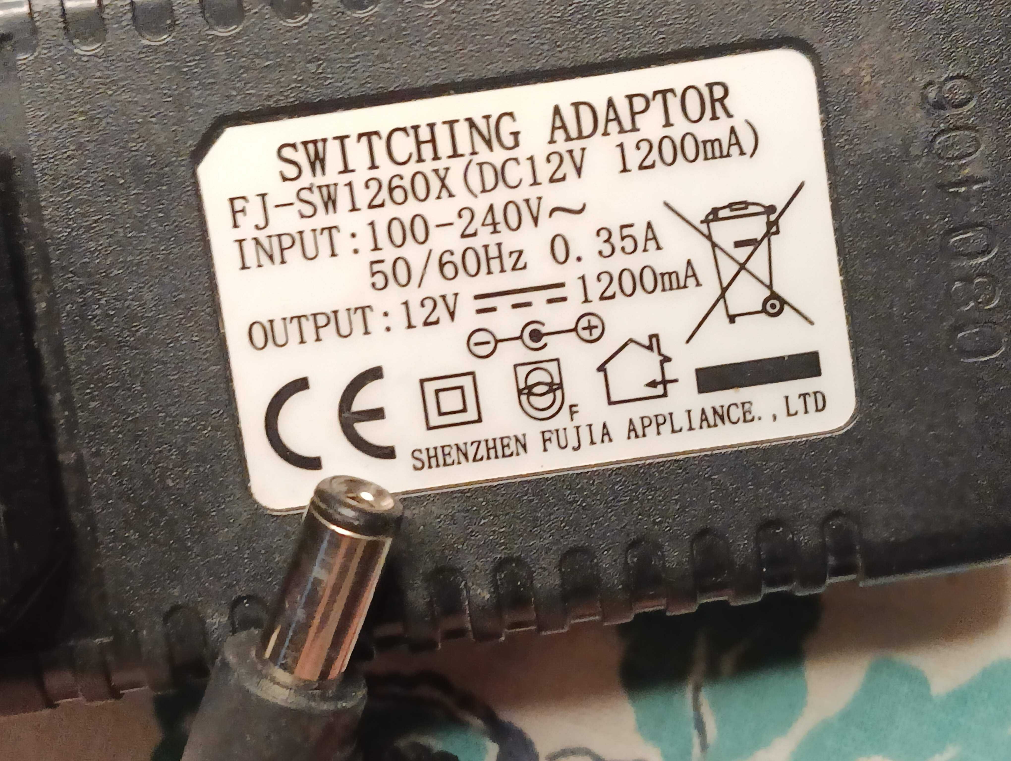 Блок живлення питания 12V 1.2A 1200mA FJ-SW1260X (5.5×2.1mm)