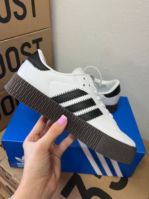 Женские кожанные кеды Adidas samba platform / Адидас Самба 37 38 39 40