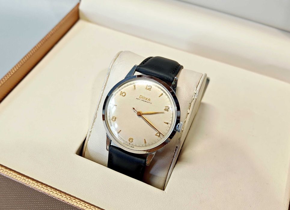 Zegarek Doxa Antimagnetic SWIS JUMBO XXL Mechaniczny Duża Linia Unikat