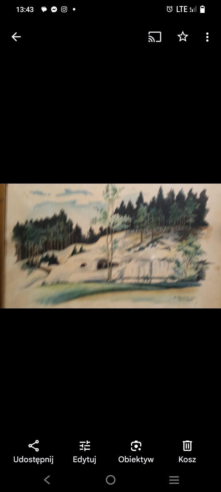 Obraz akwarela z 1931 roku