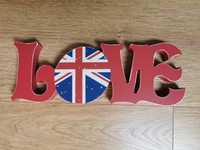Napis LOVE dekoracja z UK