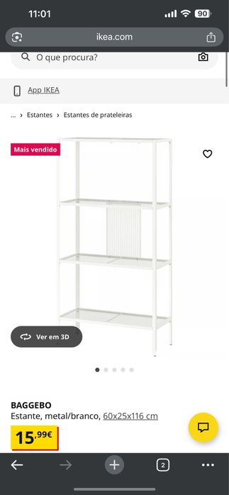 Estante metal Ikea