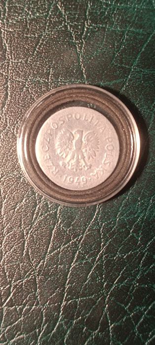 50 groszy 1949 PRL – kapsel kolekcjonerski, stan VF, klimatyczna klasy