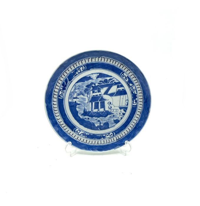 Prato chinês antigo seculo 19, companhia das indias