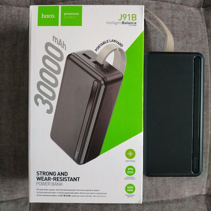 Hoco J91B 30000mAh Powerbank, Пауербанк, Павербанк
Power Bank, Павер