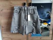 Cropp bermudy szare dziury przetarcia M/L