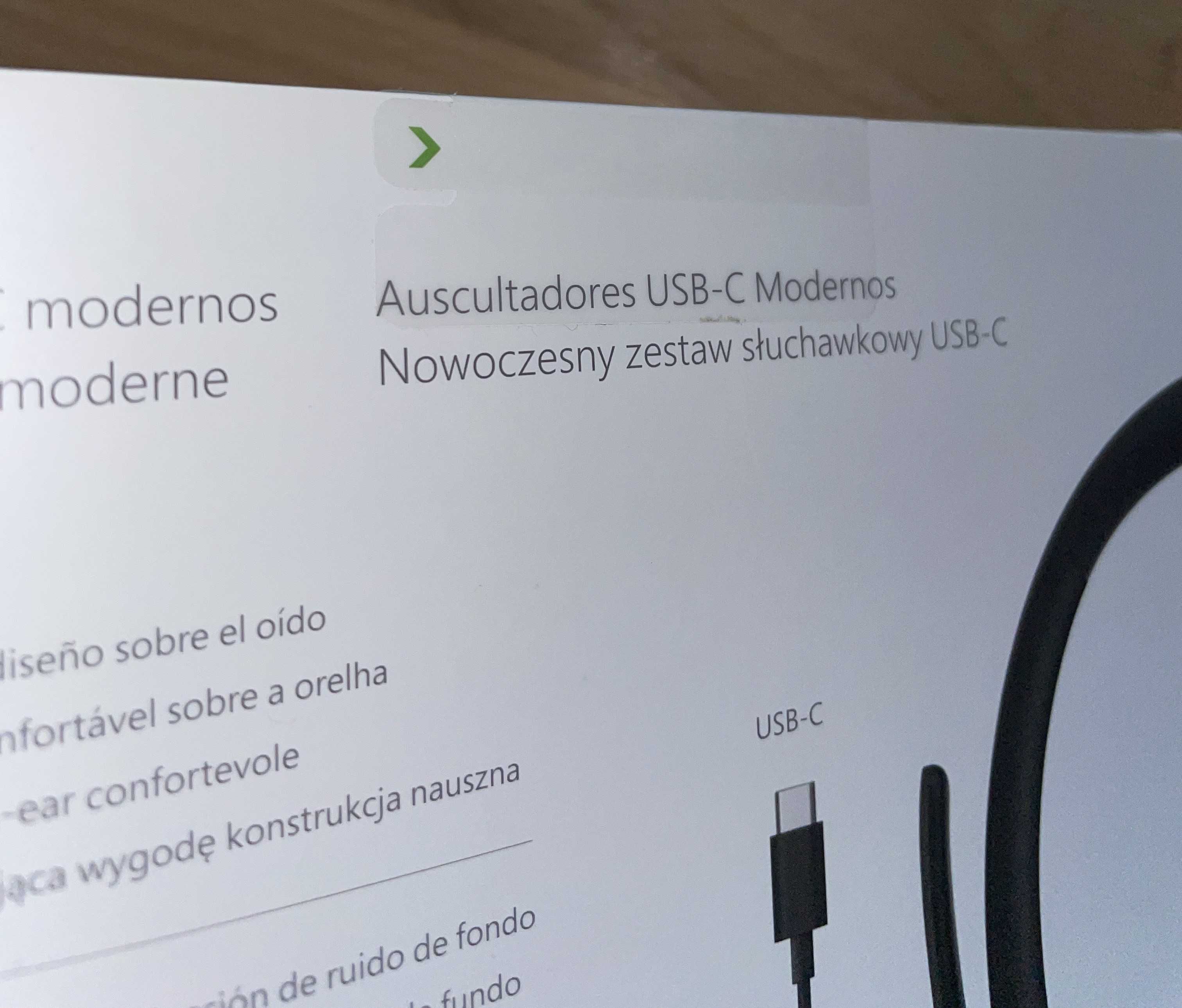 Słuchawki Microsoft Modern USB-C nowe, przewodowe, zestaw słuchawkowy