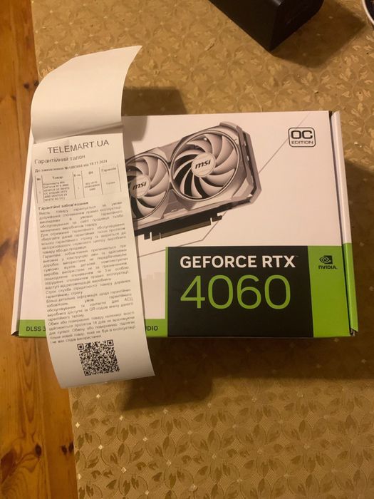 Rtx 4060 2роки гарантія ТЕЛЕМАРТА , чеки ,коробка, nvidia