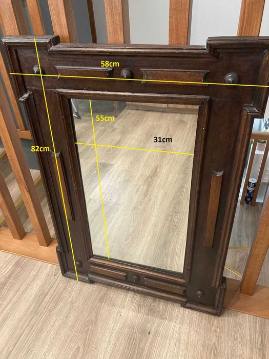 Lustro drewniana rama