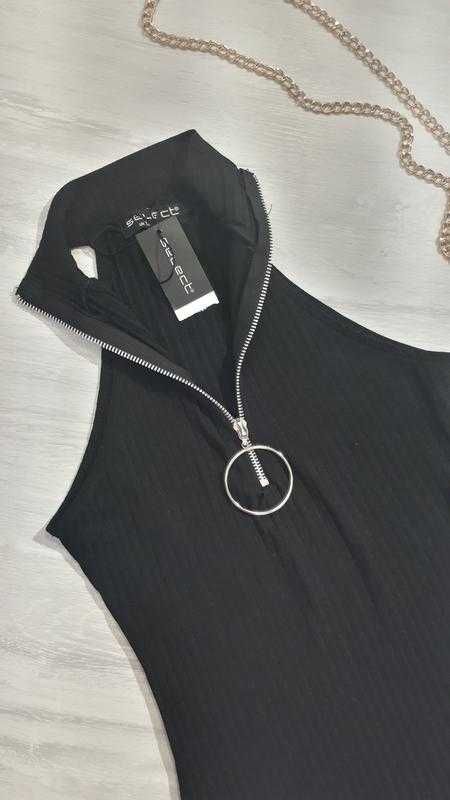 Базове боді в рубчик/боді з блискавкою-кільце Select! uk-12/M-L
