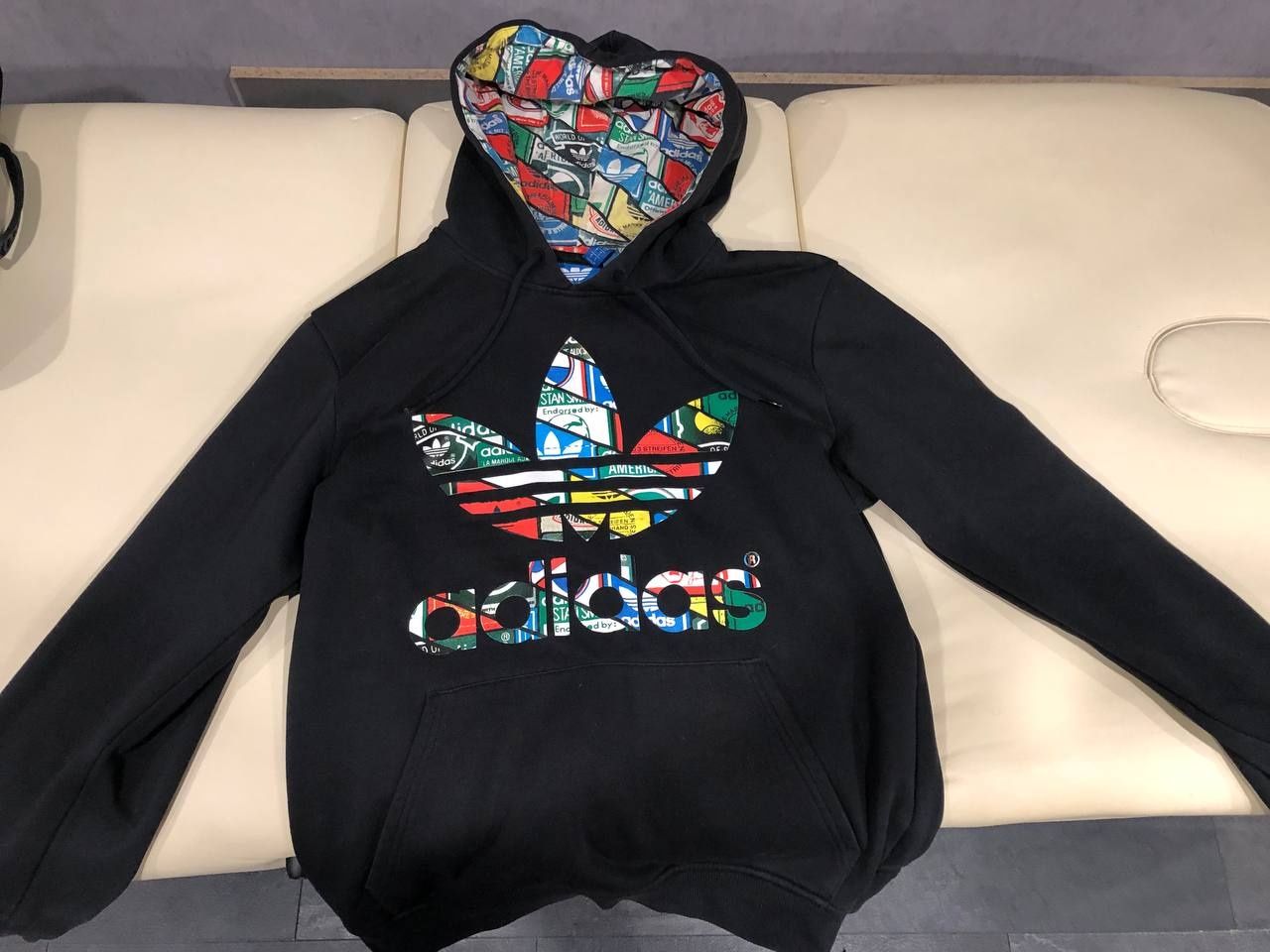 adidas stan smith big logo colour hoodie