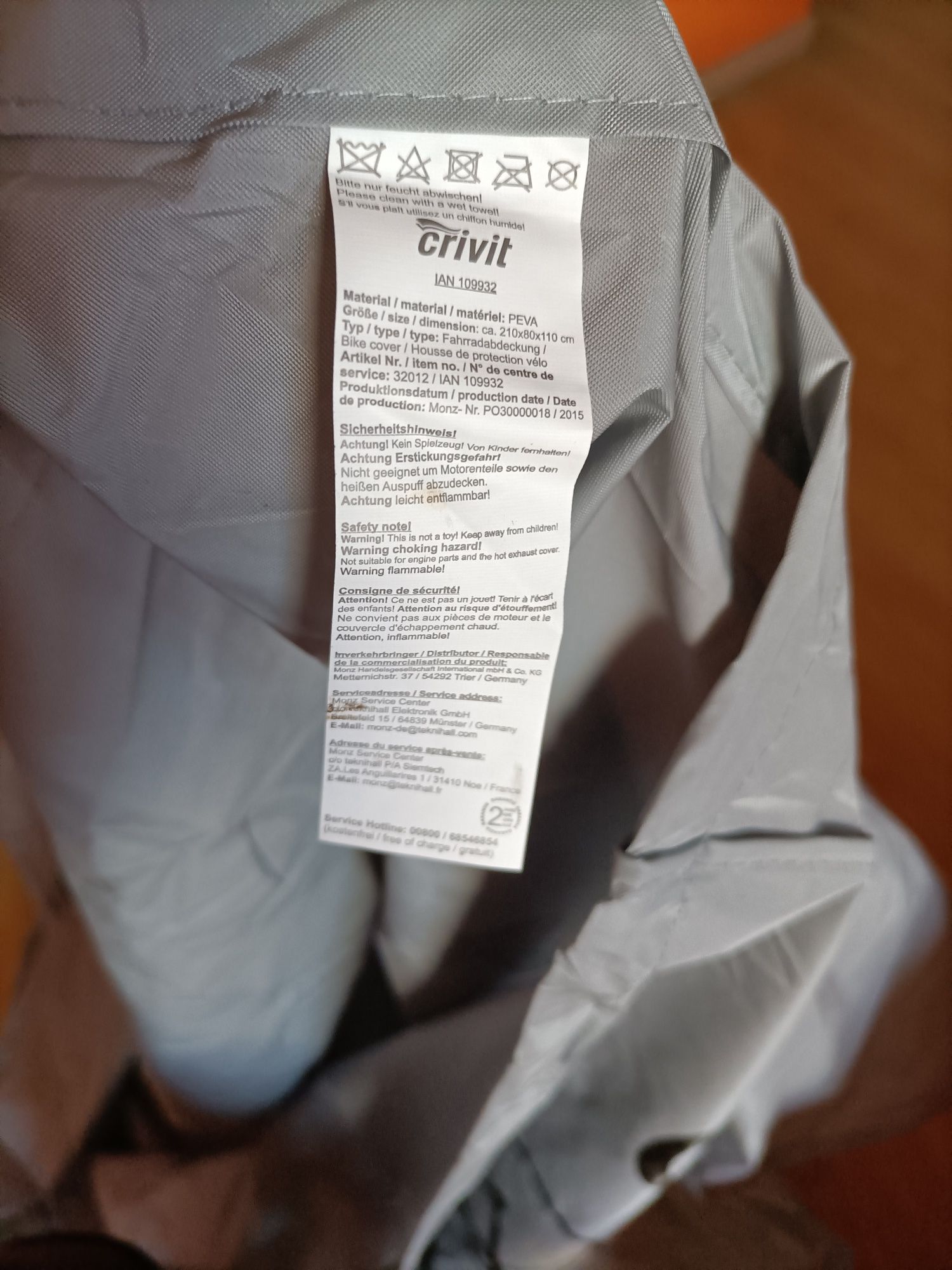Capa protectora para bicicleta ou motociclo