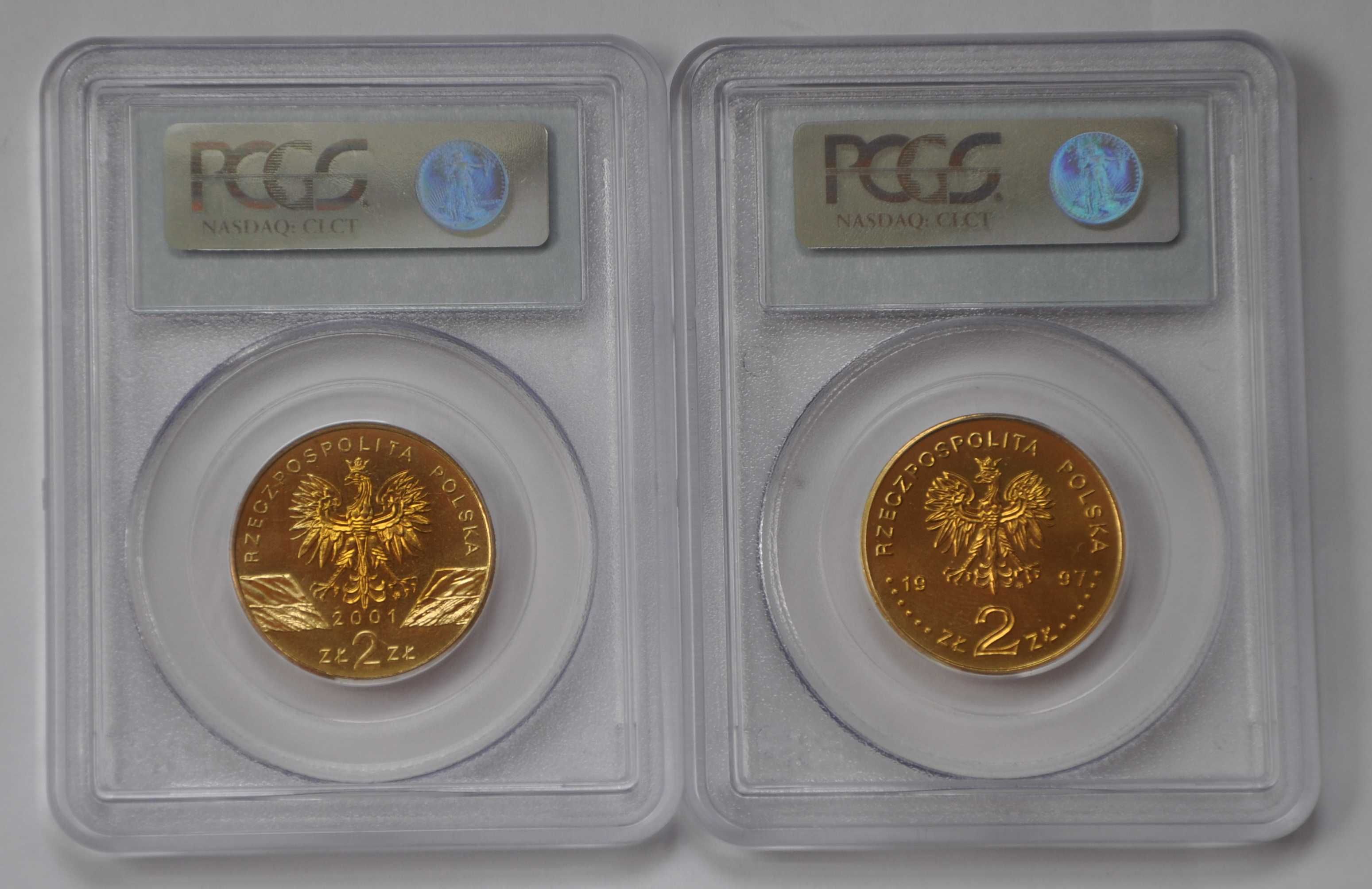 Zestaw 2 zł 1997 Strzelecki+2001 Paź królowej PCGS MS 65.