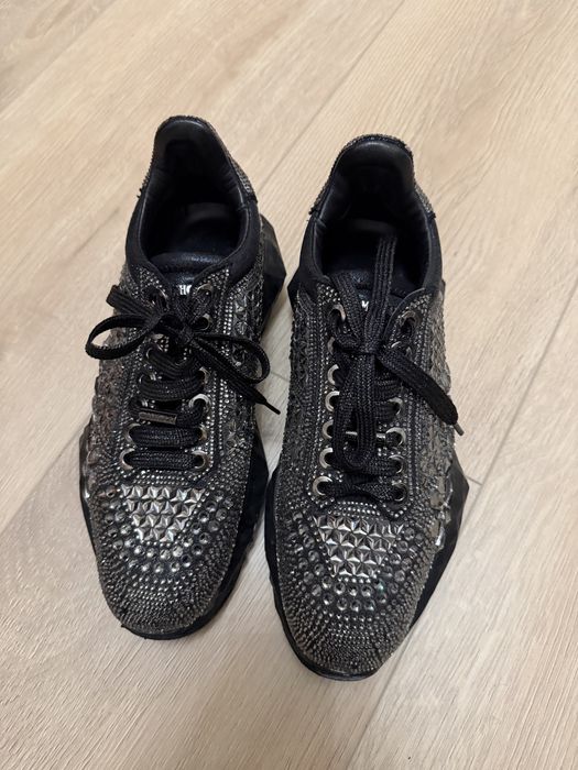 Buty Jimmy Choo sneaker swiecace cekiny poszukiwane