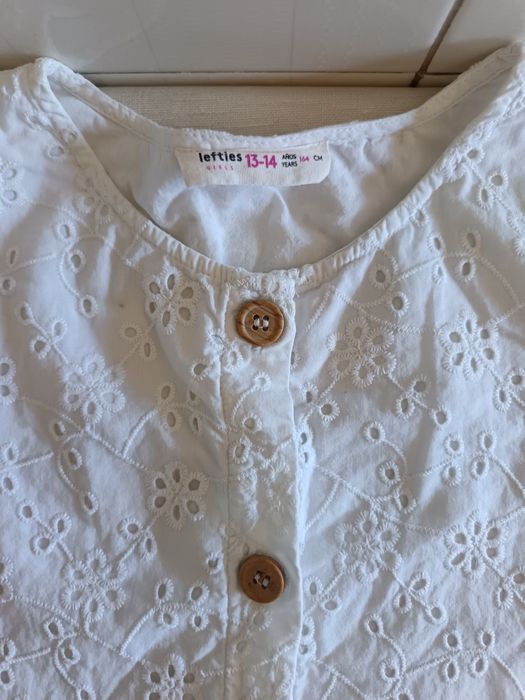 Vestido Lefties 13/14 bordado inglês