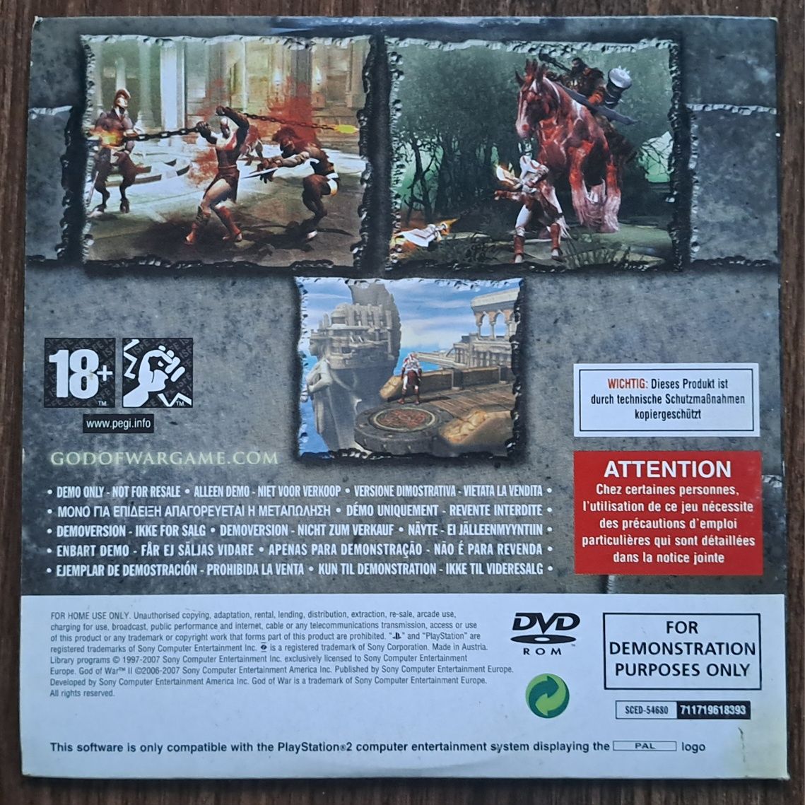 Jogo consola Sony Playstation 2 PS2 God Of War 2 - DEMO