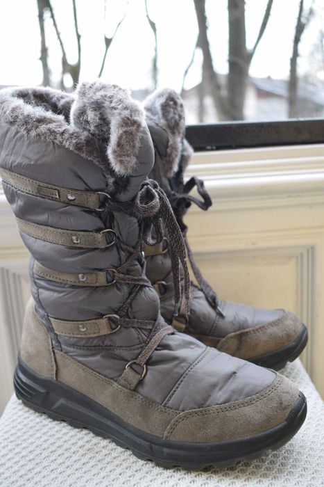 замшевые зимние сапоги дутики Watertex р. 42 27 см