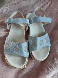 Sandały dla dziewczynki niebieskie gwiazdki  Nally Blu