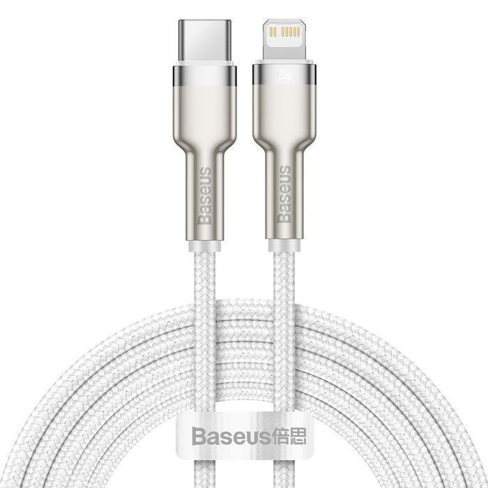 Kabel Usb-C Do Lightning Baseus Cafule, Pd, 20W, 2M (Biały)