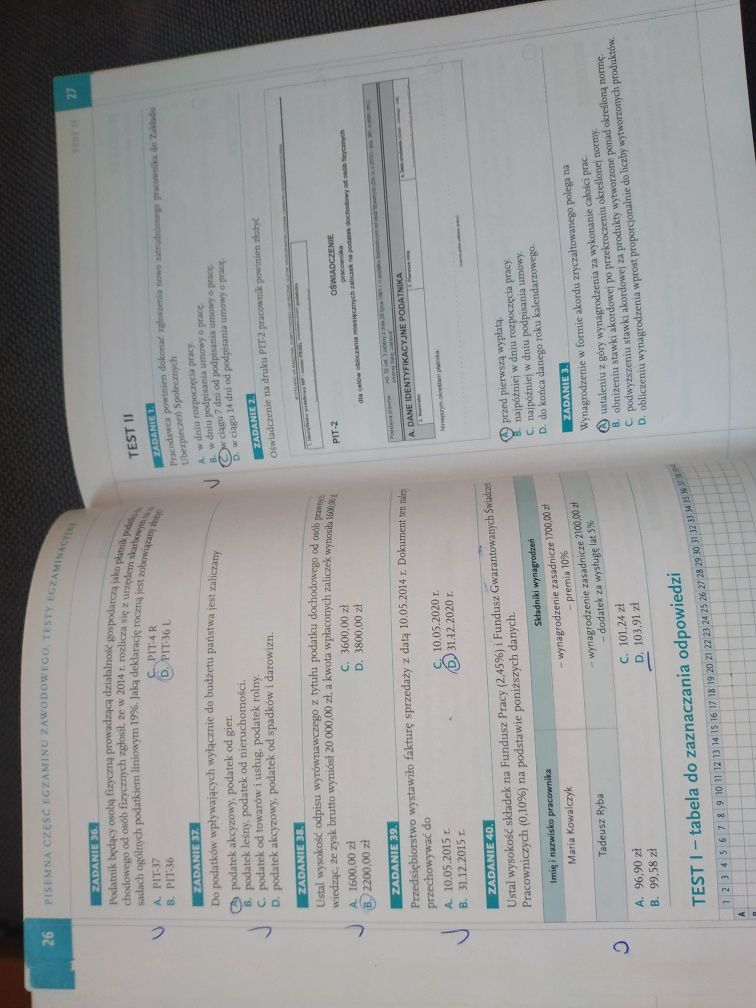 Testy i zadania praktyczne. Technik rachunkowości