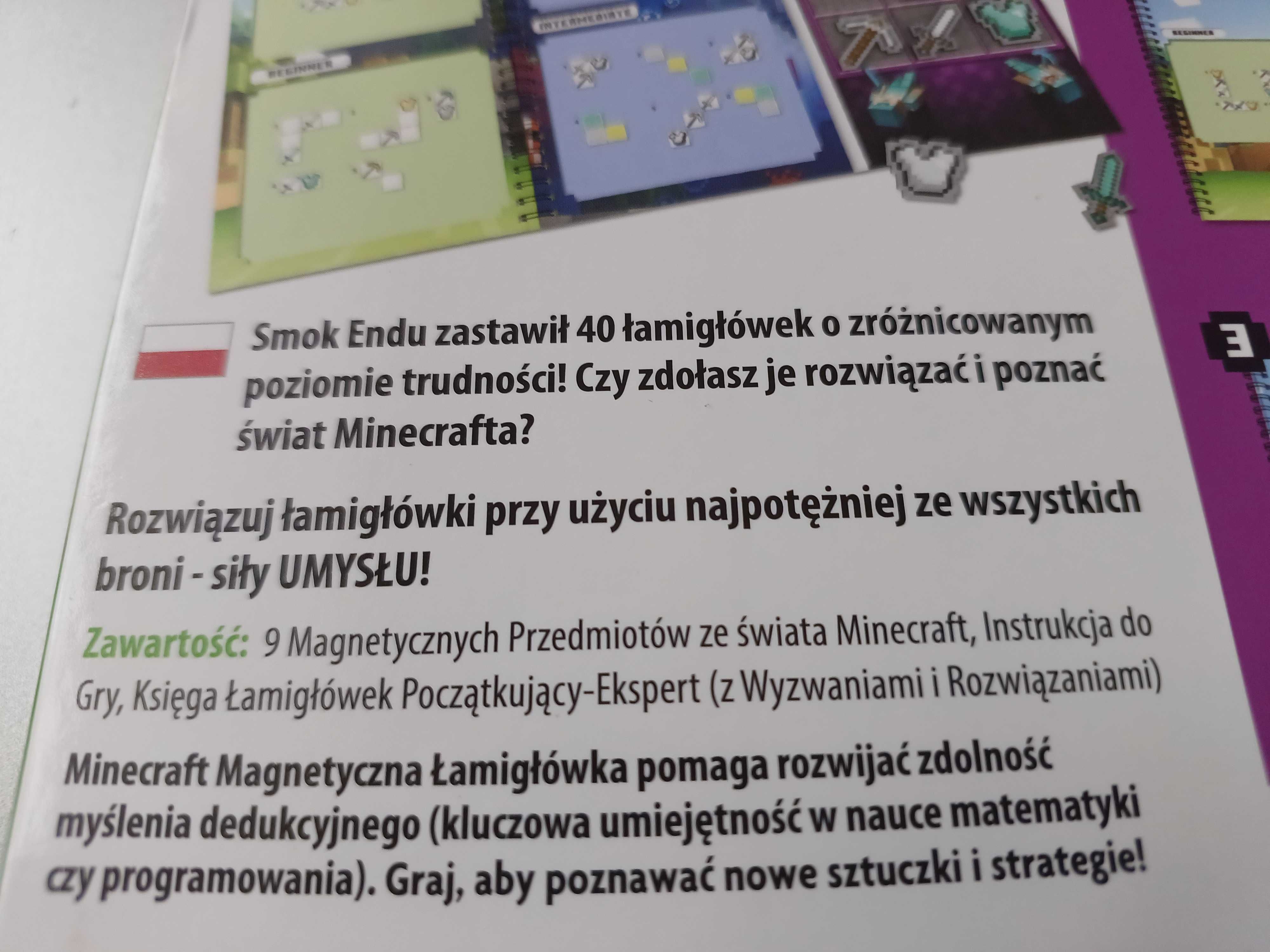 Ravensburger Minecraft: Magnetic Travel Puzzle TANIO OKAZJA