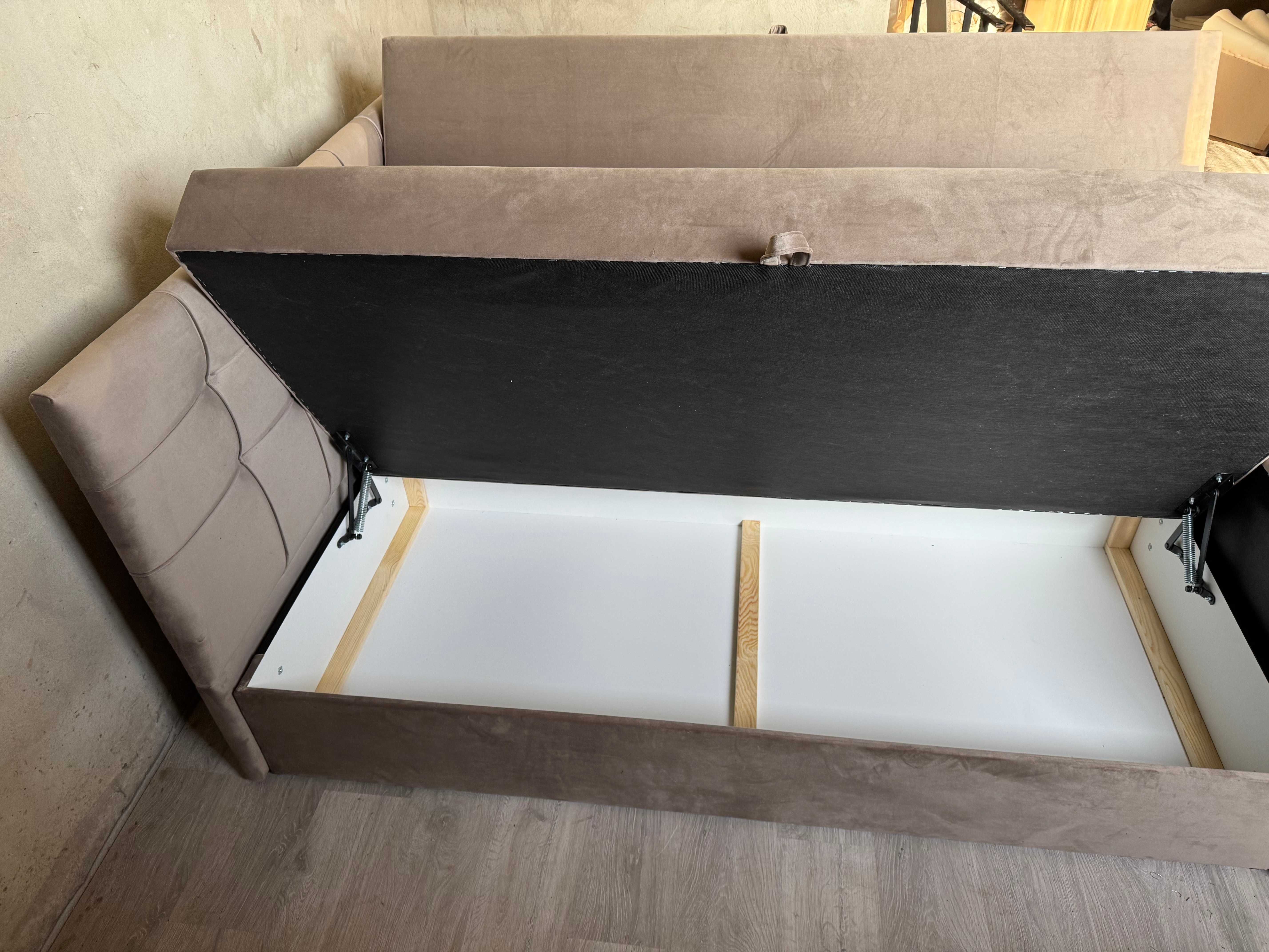 Łóżko kontynentalne Milano tapicerowane z pikowane 180/160/140x200
