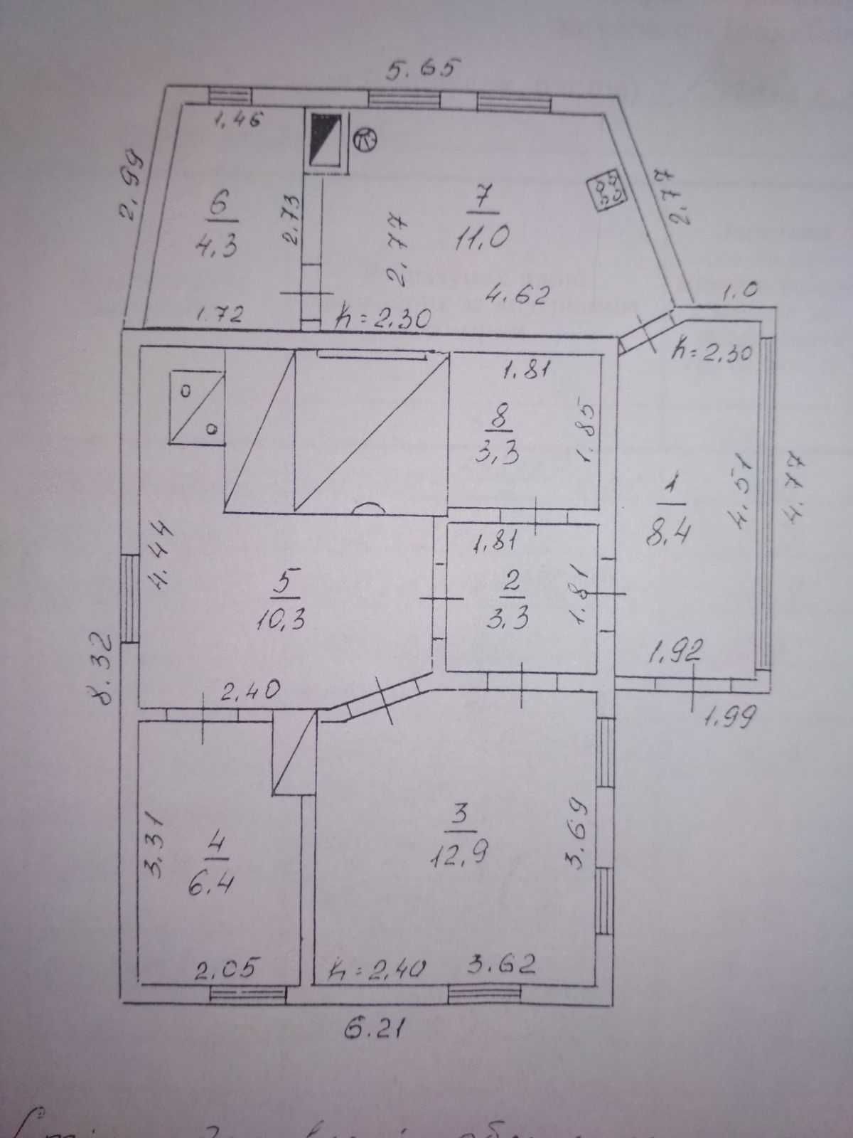 Будинок, 60 кв.м., 3 кімн., с. Яснозір'я (р-н Тараненки) (п3)