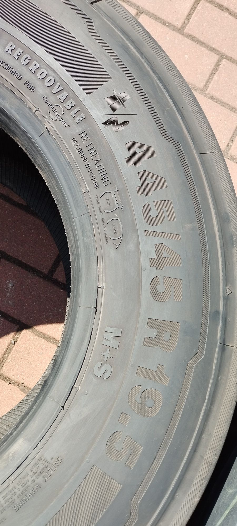 Continental 445/45R19.5, 14mm, bezNapraw, 2020r, Wysyłka