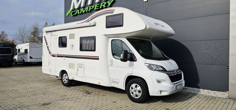 Giottiline SIENA 435 7 OSOBOWA ALKOWA SALON PL I WŁAŚCICIEL CITROEN JUMPER RAPIDO GR.  SERWIS ASO SALON PL I Właściciel klimatyzator bagażnik na rowery solar
