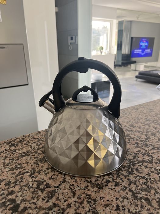 Czajnik srebrny wzor 3D induction