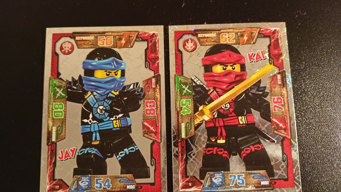 Karty LEGO ninjago srebrne 2016