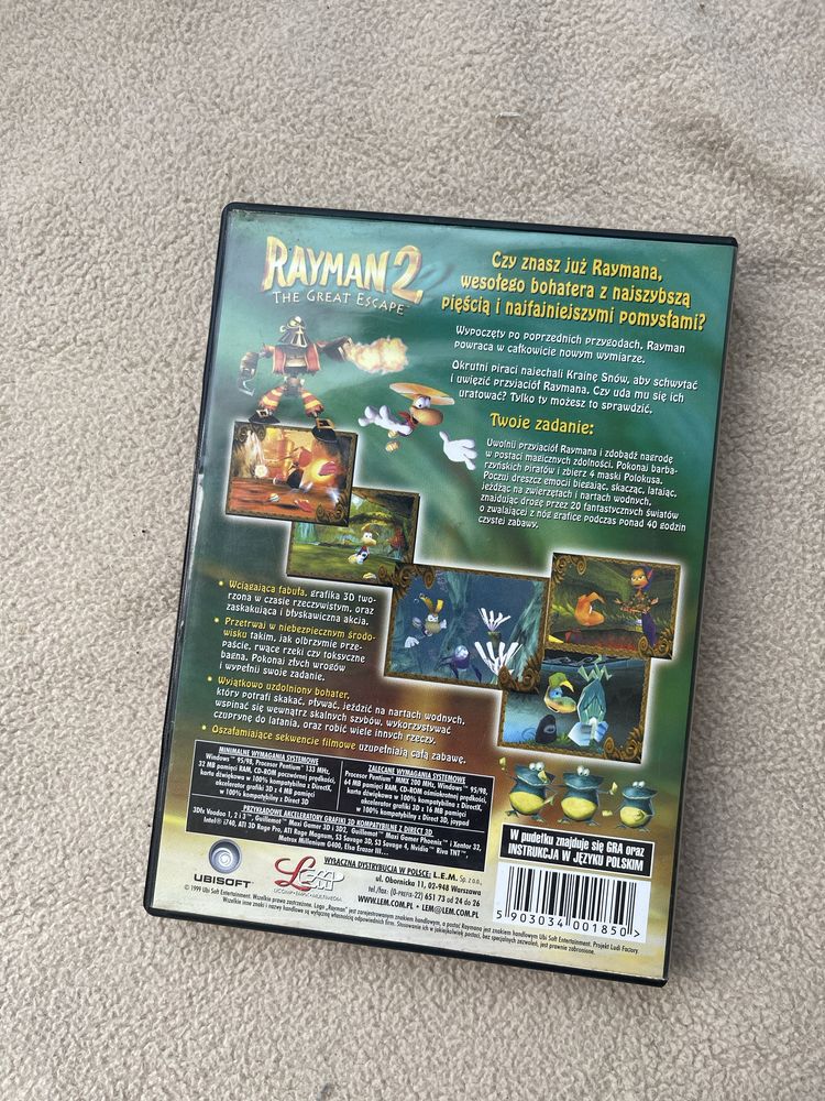 Rayman 2 The Great Escape wydanie Polskie