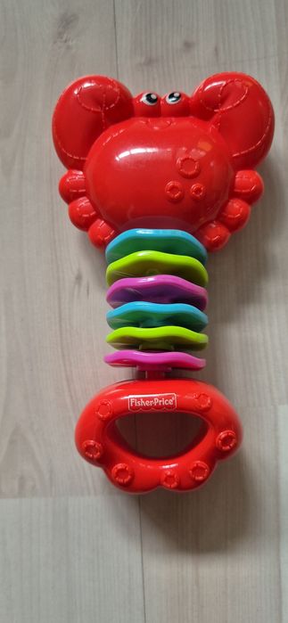 Fisher Price kolorowe drzewko na przyssawce + inne grzechotki. Zestaw.