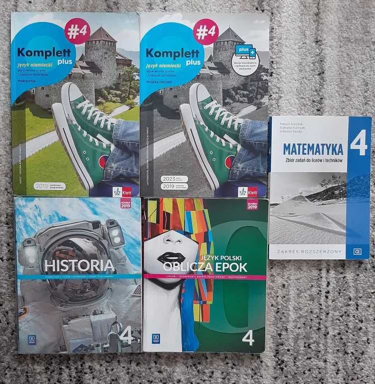 Książki do liceum klasa 1-4 + zestawy maturalne