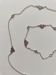 Zestaw biżuterii: bransoletka + naszyjnik, cyrkonie, serca | YES