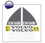 Naklejki Volvo EW 160B Koparka kołowa Zestaw EW 160 B Nalepki
