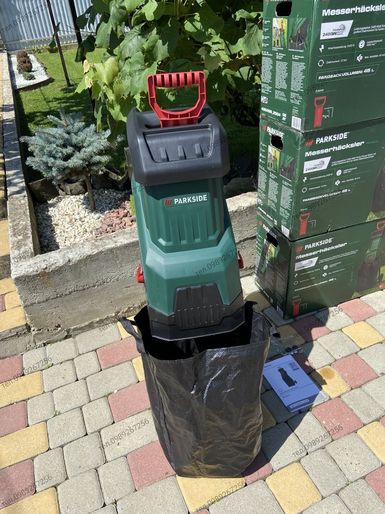Садовий подрібнювач, гілкоподрібнювач, шредер, измельчитель PARKSIDE